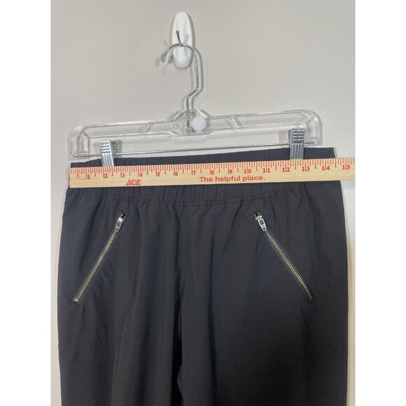 Athleta Aspire Ruched Black Athletic Capri Pants Size 4 Zip Pockets Eco-Friendly - Picture 7 of 12